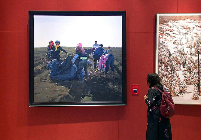 河北举办“喜迎二十大同心向未来”主题书画展